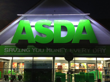asda shop sign strip lighting
